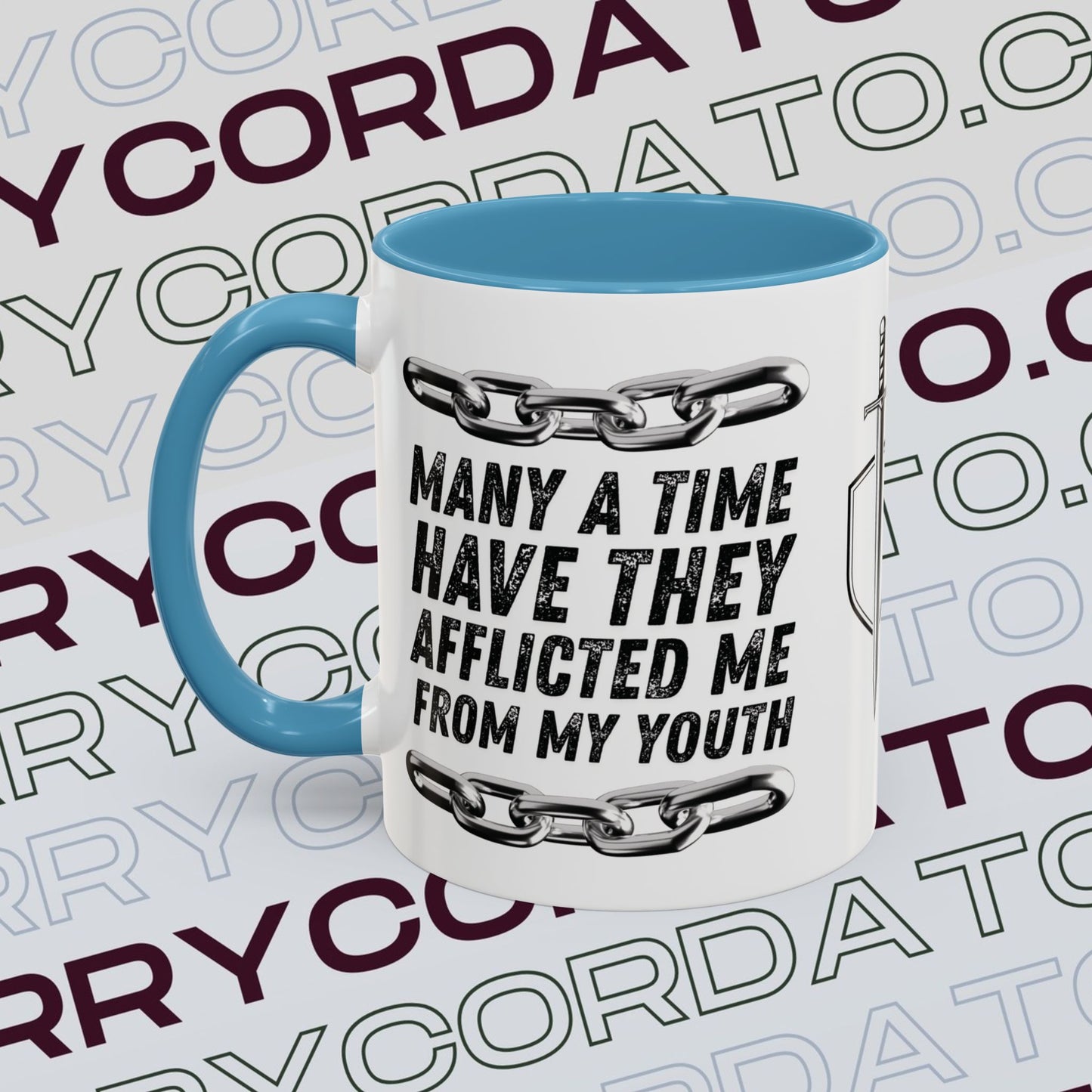 Inspirational Coffee Mug, Motivational Cup for Daily Reflection, Gift for Friends, Psalm 129:2, Unique Quote Mug