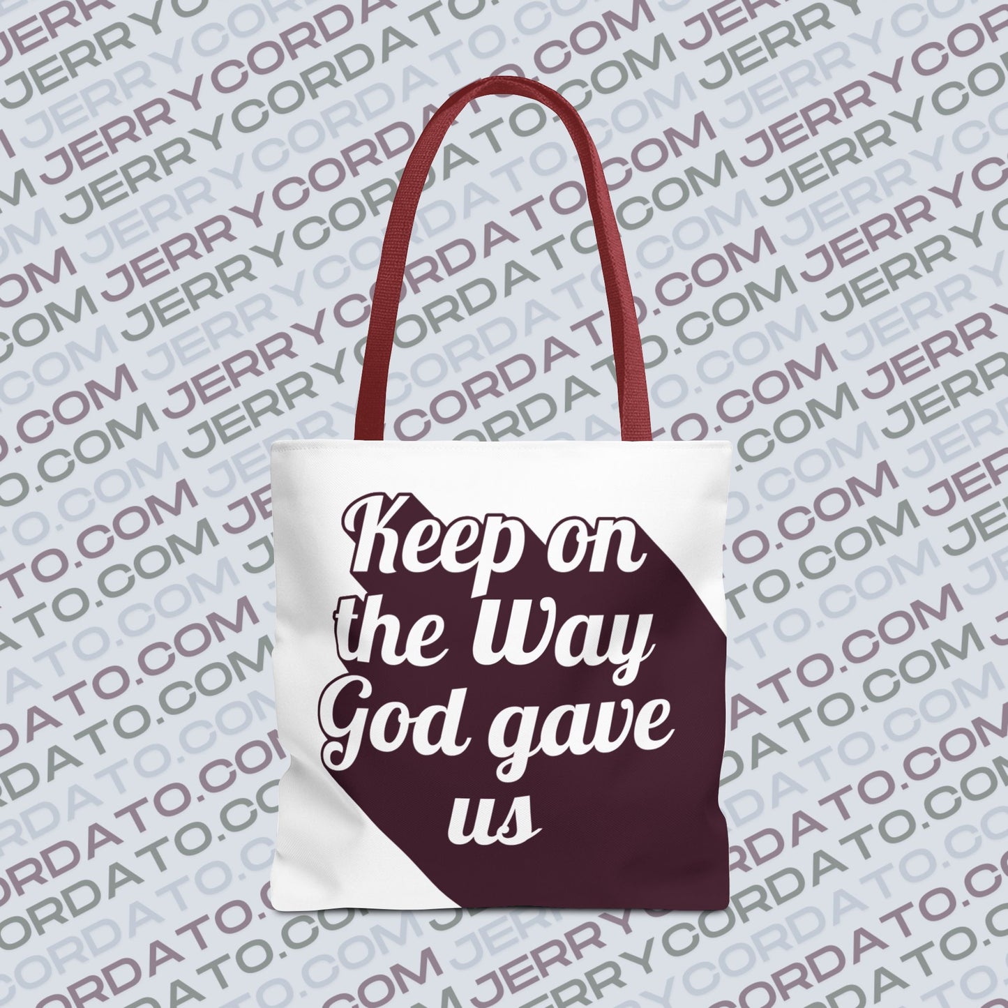 Faith-Inspired Tote Bag: Keep On the Way, Father's Life Instruction - Ideal Gift for Dad, Spiritual Journey, Everyday Use, Family [...]