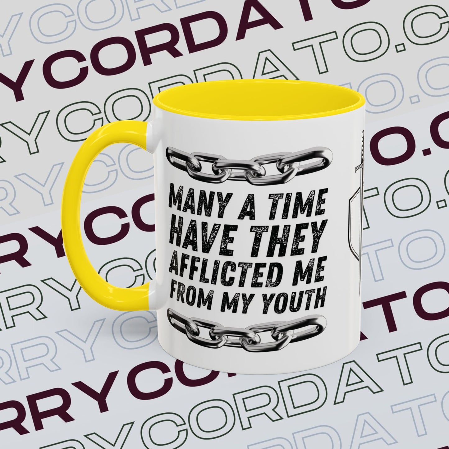 Inspirational Coffee Mug, Motivational Cup for Daily Reflection, Gift for Friends, Psalm 129:2, Unique Quote Mug