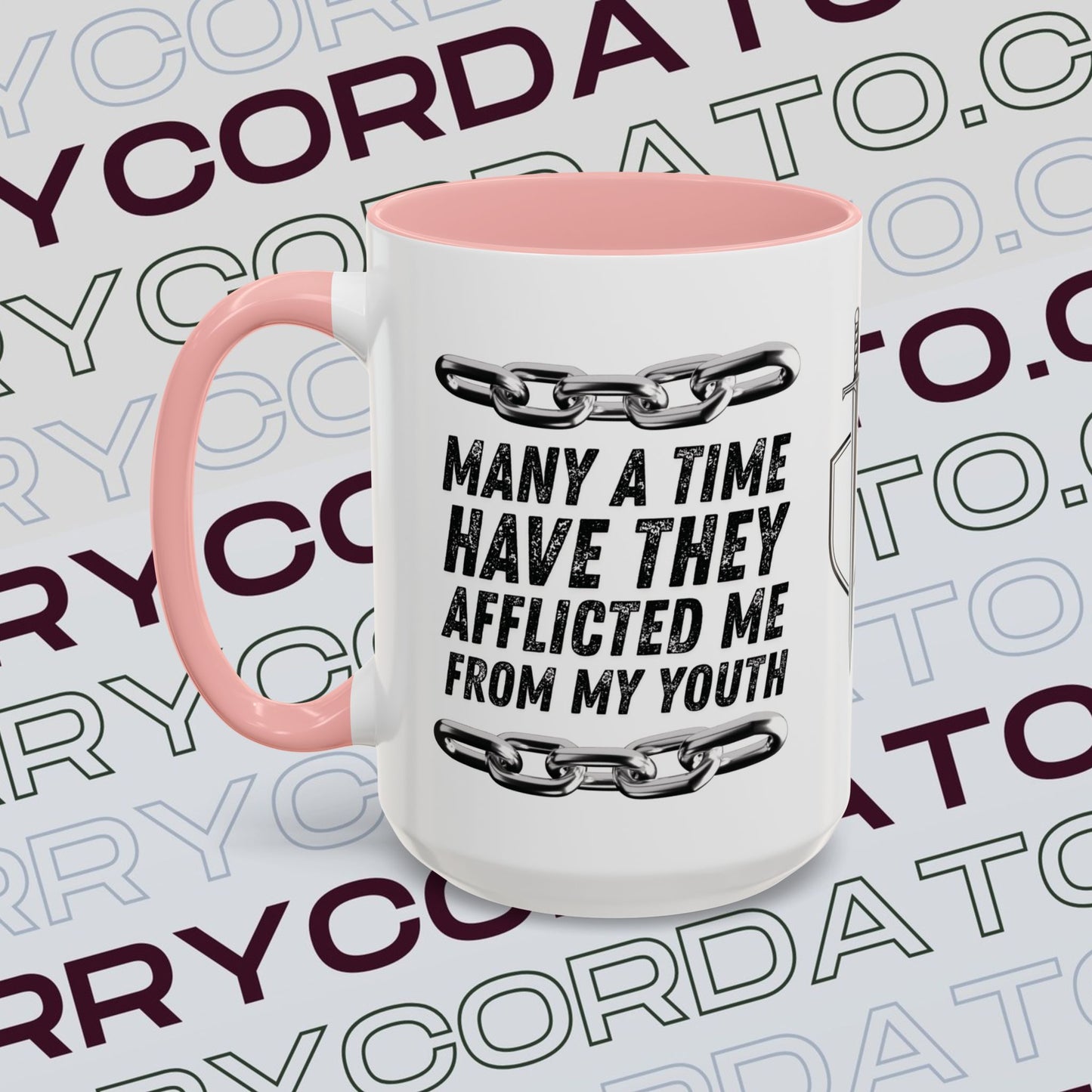 Inspirational Coffee Mug, Motivational Cup for Daily Reflection, Gift for Friends, Psalm 129:2, Unique Quote Mug