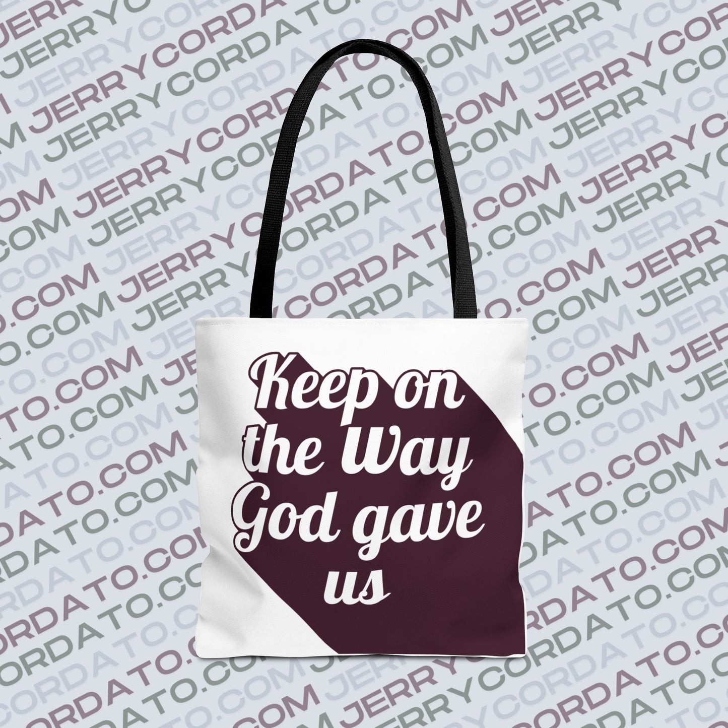 Faith-Inspired Tote Bag: Keep On the Way, Father's Life Instruction - Ideal Gift for Dad, Spiritual Journey, Everyday Use, Family [...]