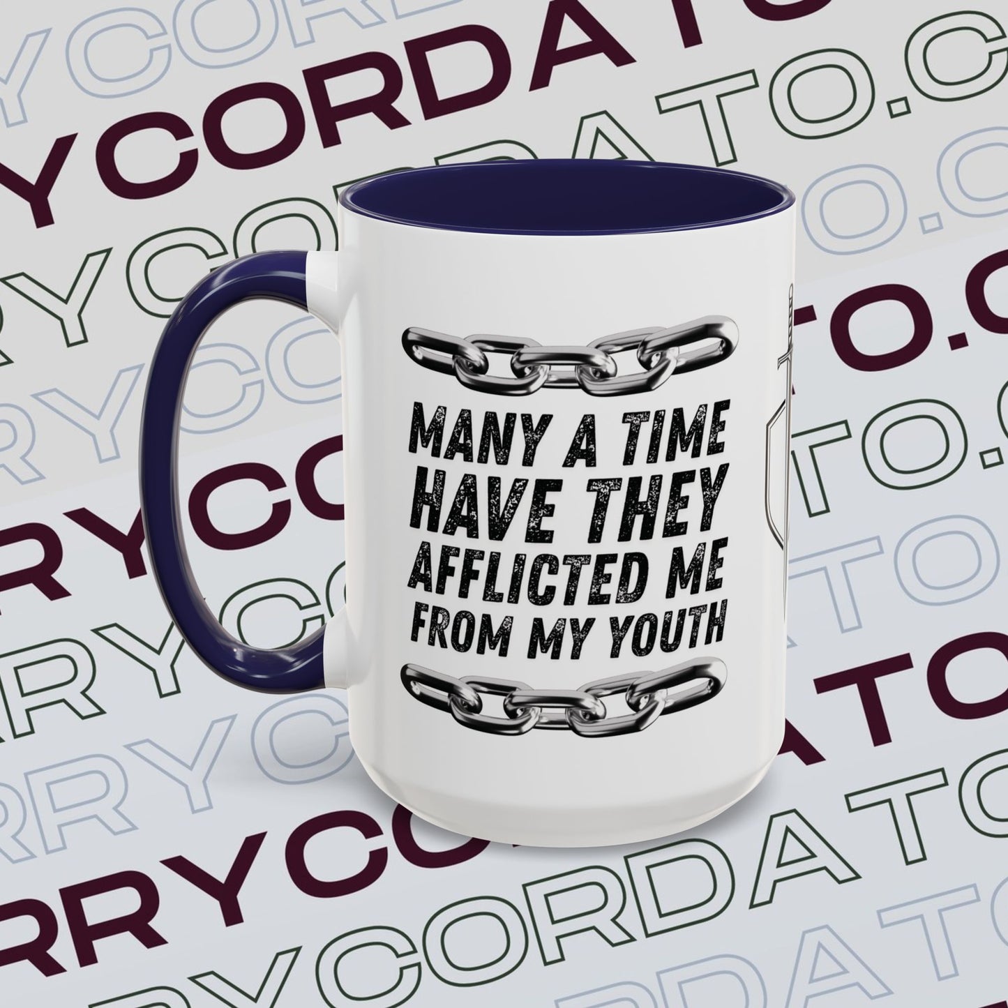 Inspirational Coffee Mug, Motivational Cup for Daily Reflection, Gift for Friends, Psalm 129:2, Unique Quote Mug