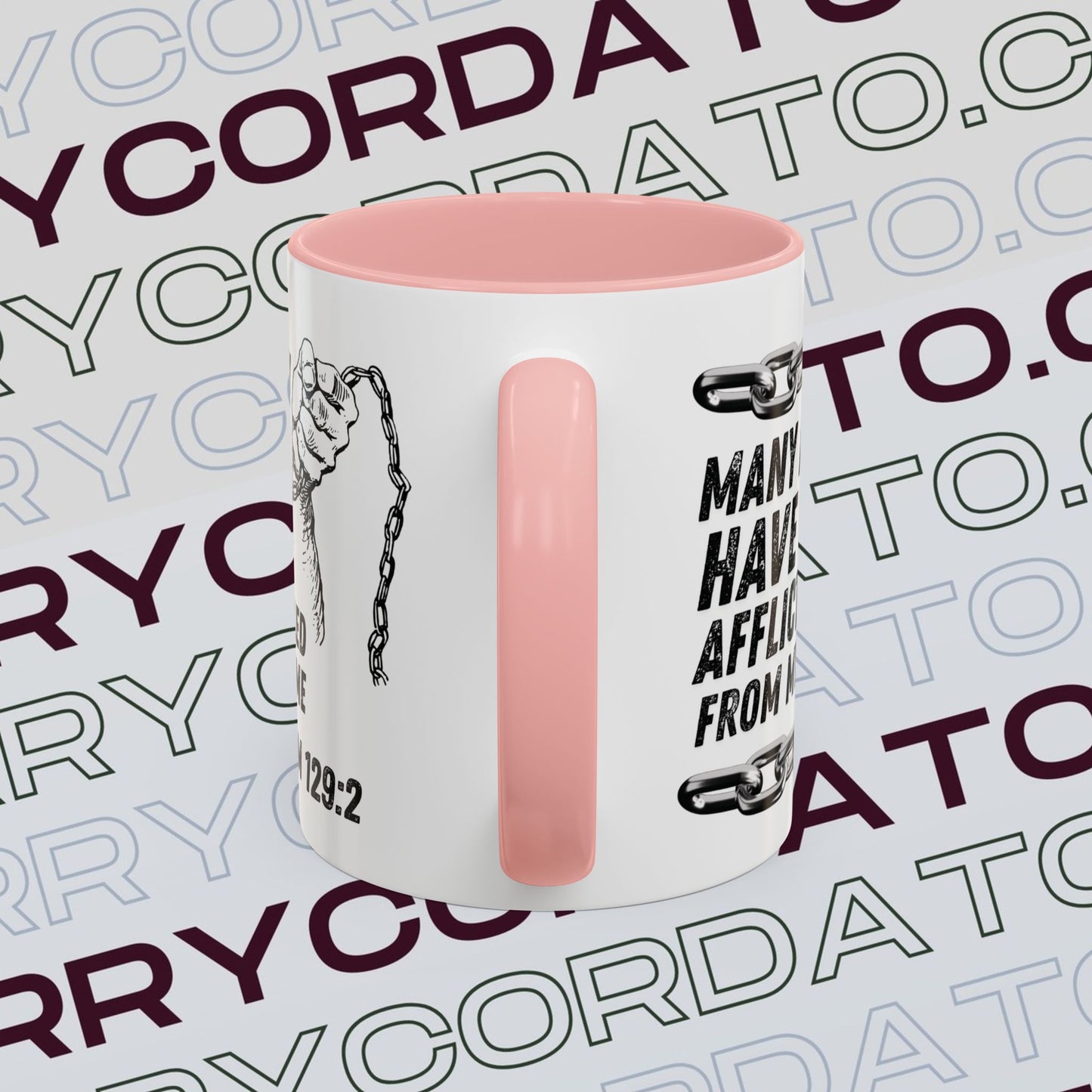 Inspirational Coffee Mug, Motivational Cup for Daily Reflection, Gift for Friends, Psalm 129:2, Unique Quote Mug