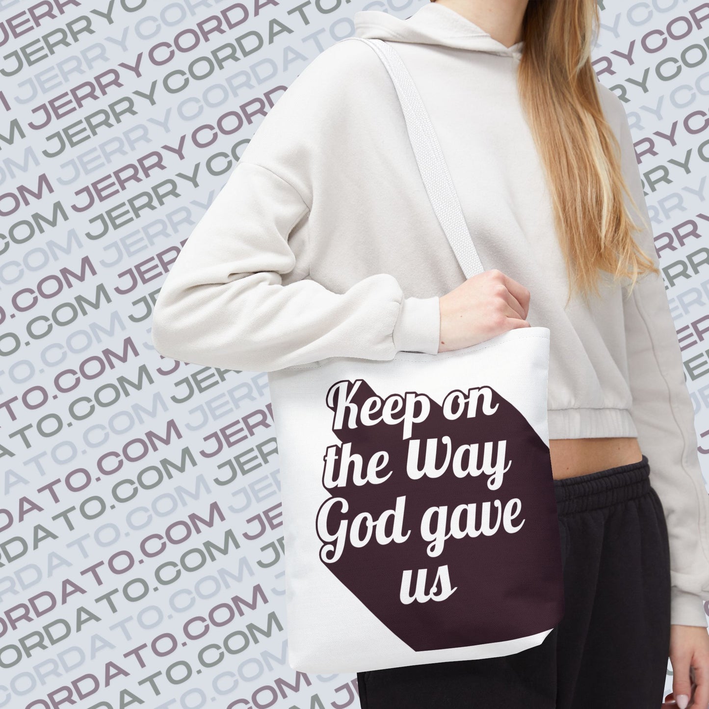 Faith-Inspired Tote Bag: Keep On the Way, Father's Life Instruction - Ideal Gift for Dad, Spiritual Journey, Everyday Use, Family [...]