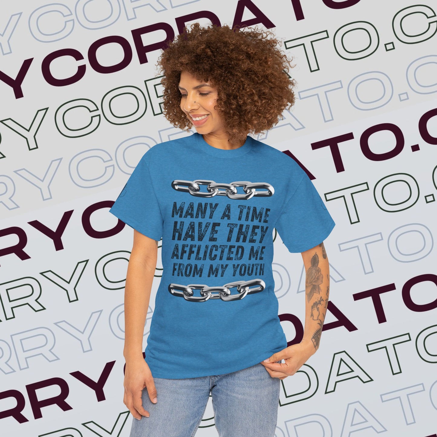 Inspirational Unisex Heavy Cotton Tee - Faith, Motivation, Spiritual, Gift for Him/Her, Bible Verse