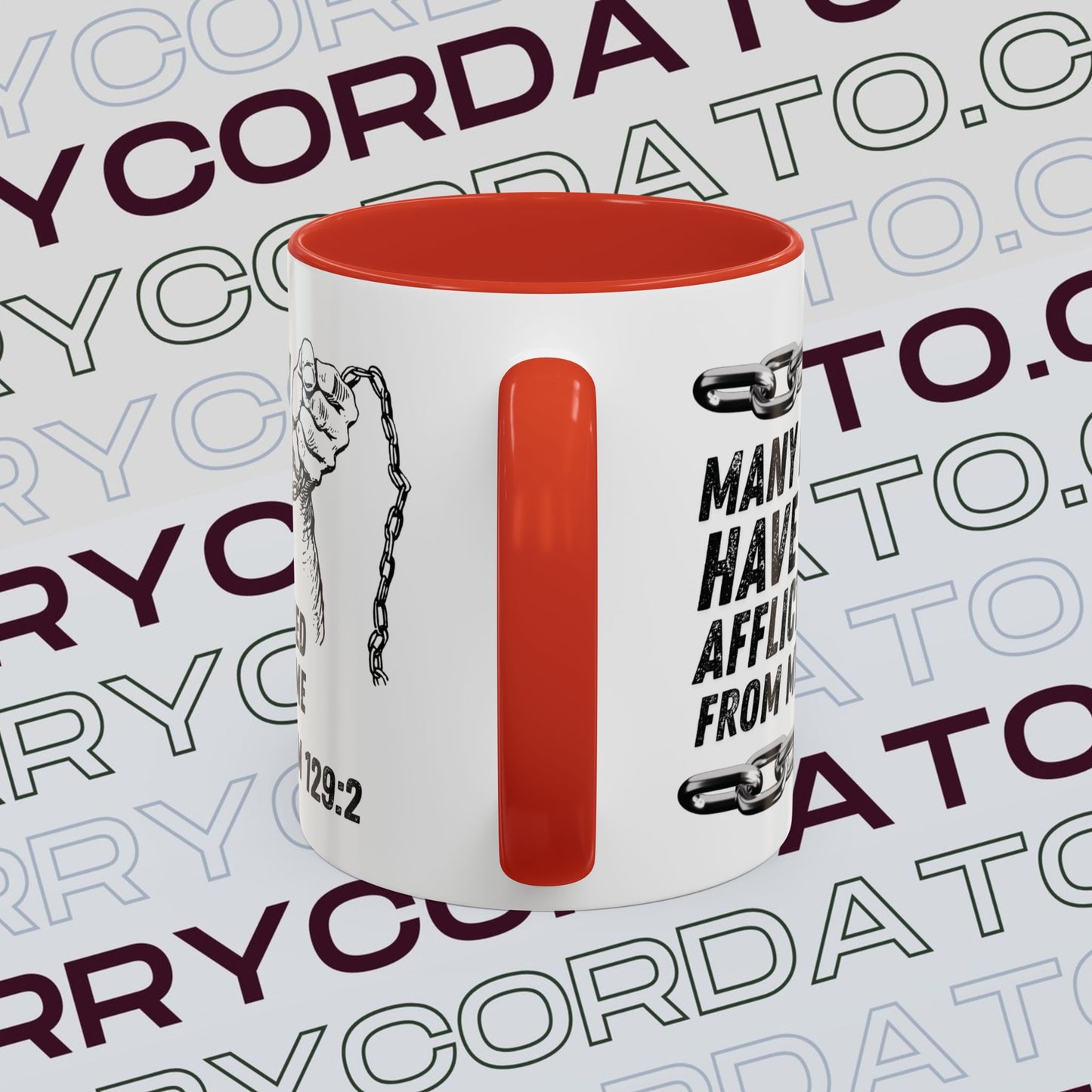 Inspirational Coffee Mug, Motivational Cup for Daily Reflection, Gift for Friends, Psalm 129:2, Unique Quote Mug