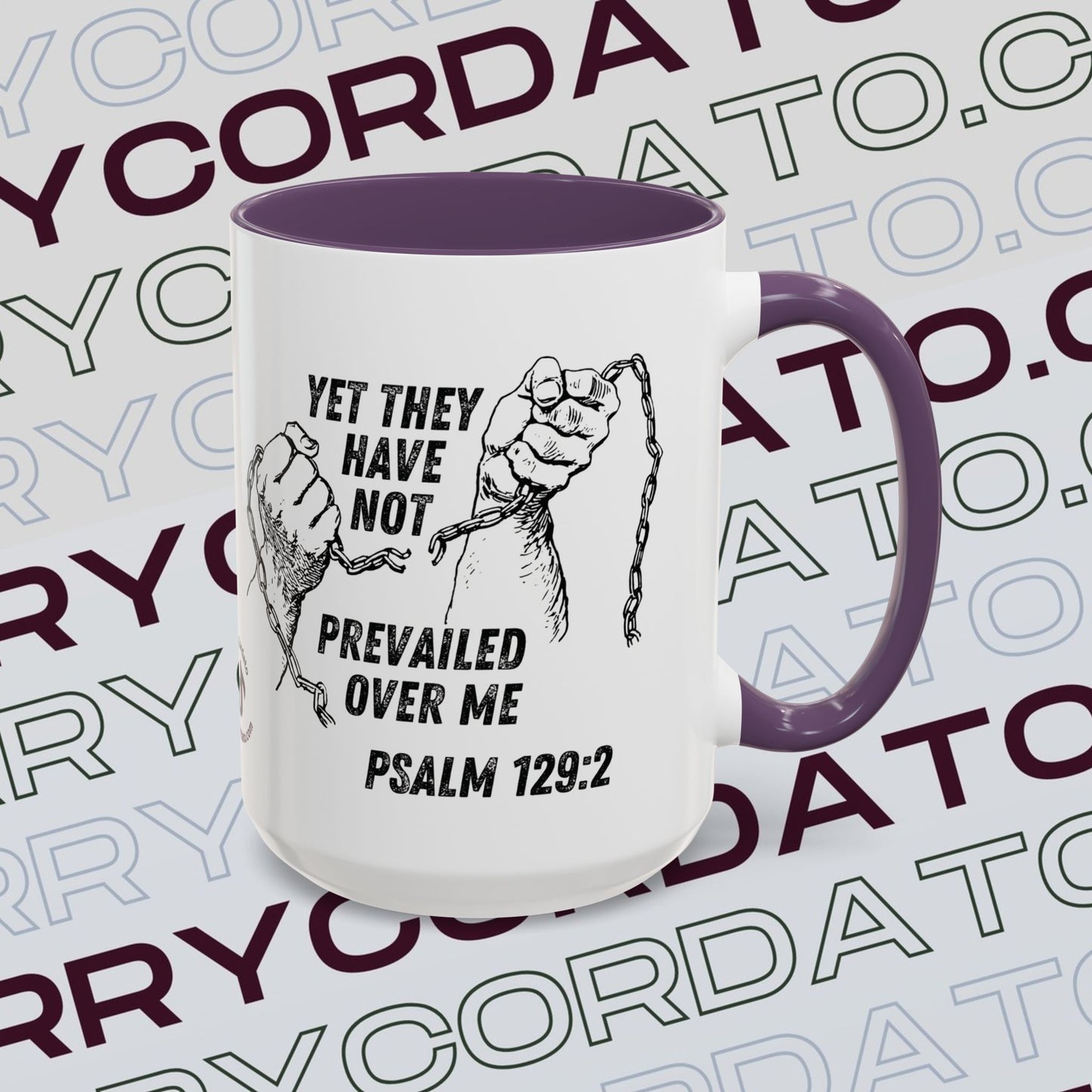 Inspirational Coffee Mug, Motivational Cup for Daily Reflection, Gift for Friends, Psalm 129:2, Unique Quote Mug