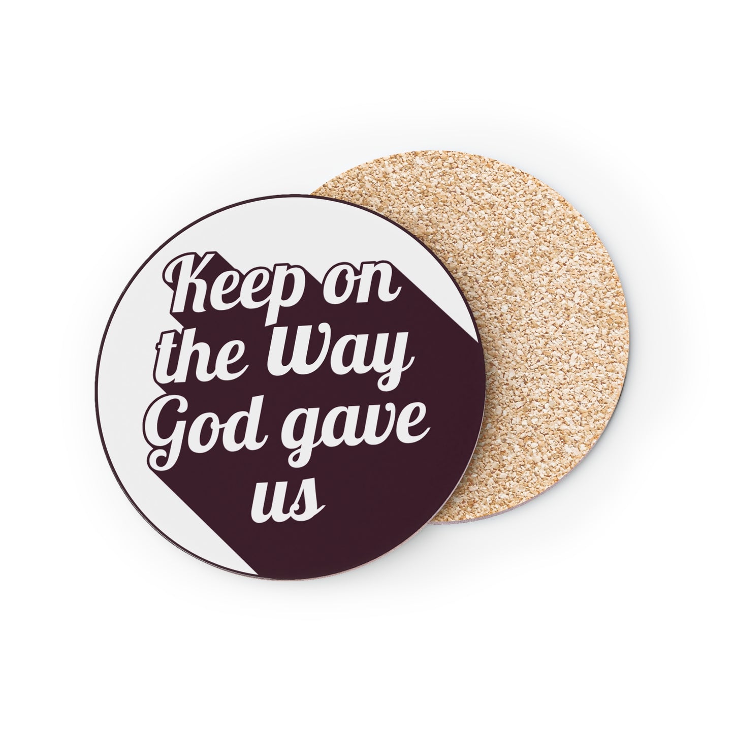 Inspirational Coasters for Home, Keep on the Way God Gave Us, Christian Decor, Housewarming Gift, Faith Coaster Set, Rustic Home Accents