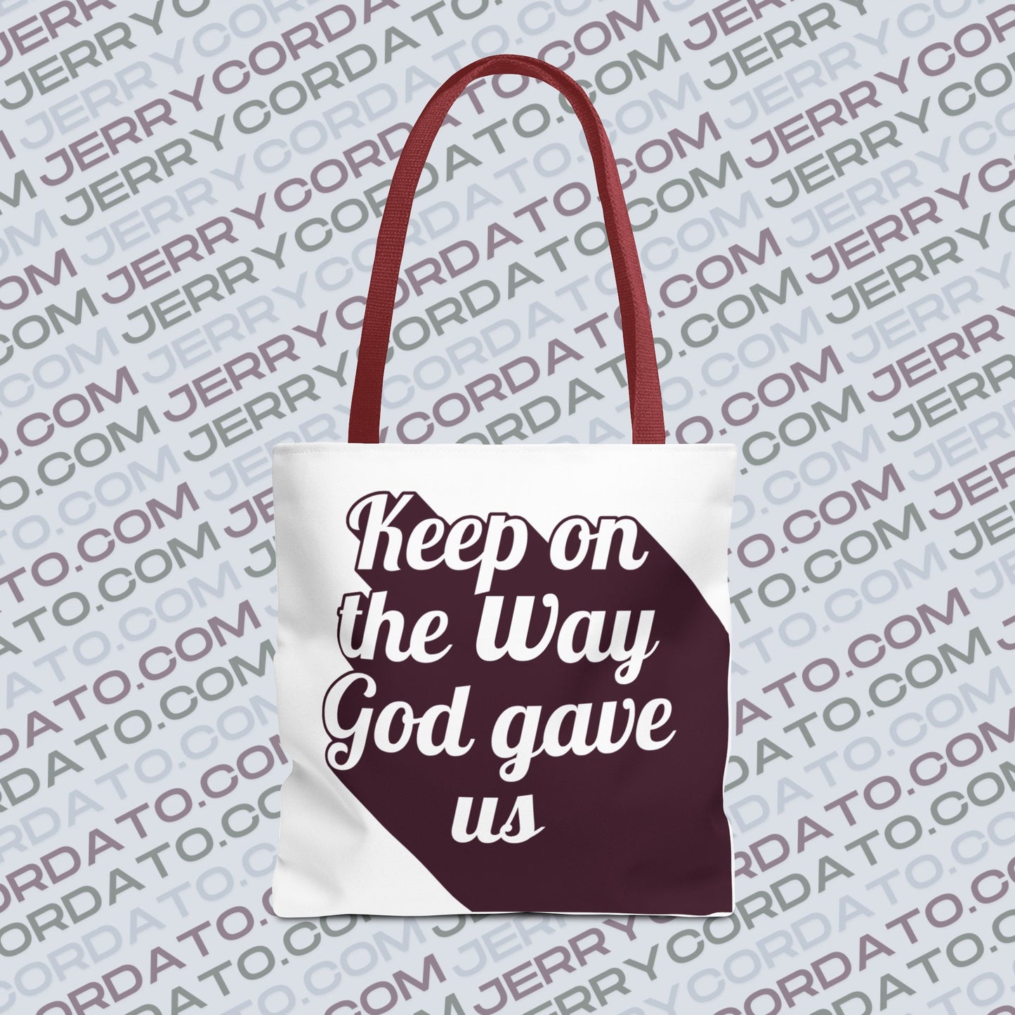 Faith-Inspired Tote Bag: Keep On the Way, Father's Life Instruction - Ideal Gift for Dad, Spiritual Journey, Everyday Use, Family [...]