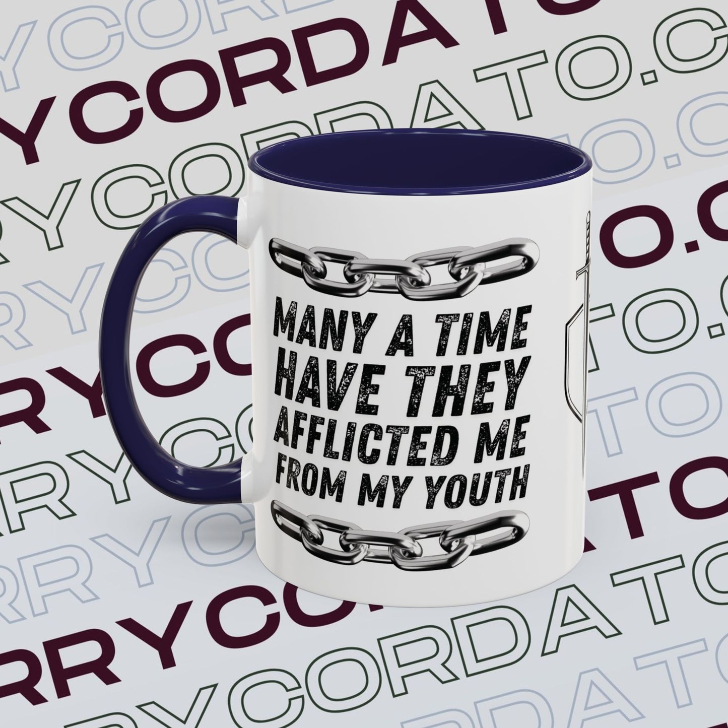 Inspirational Coffee Mug, Motivational Cup for Daily Reflection, Gift for Friends, Psalm 129:2, Unique Quote Mug