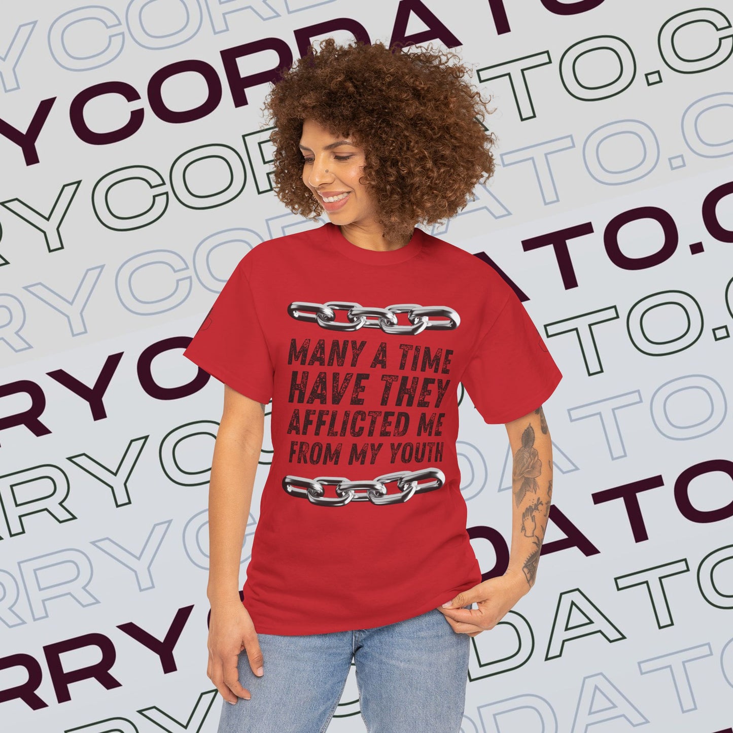 Inspirational Unisex Heavy Cotton Tee - Faith, Motivation, Spiritual, Gift for Him/Her, Bible Verse