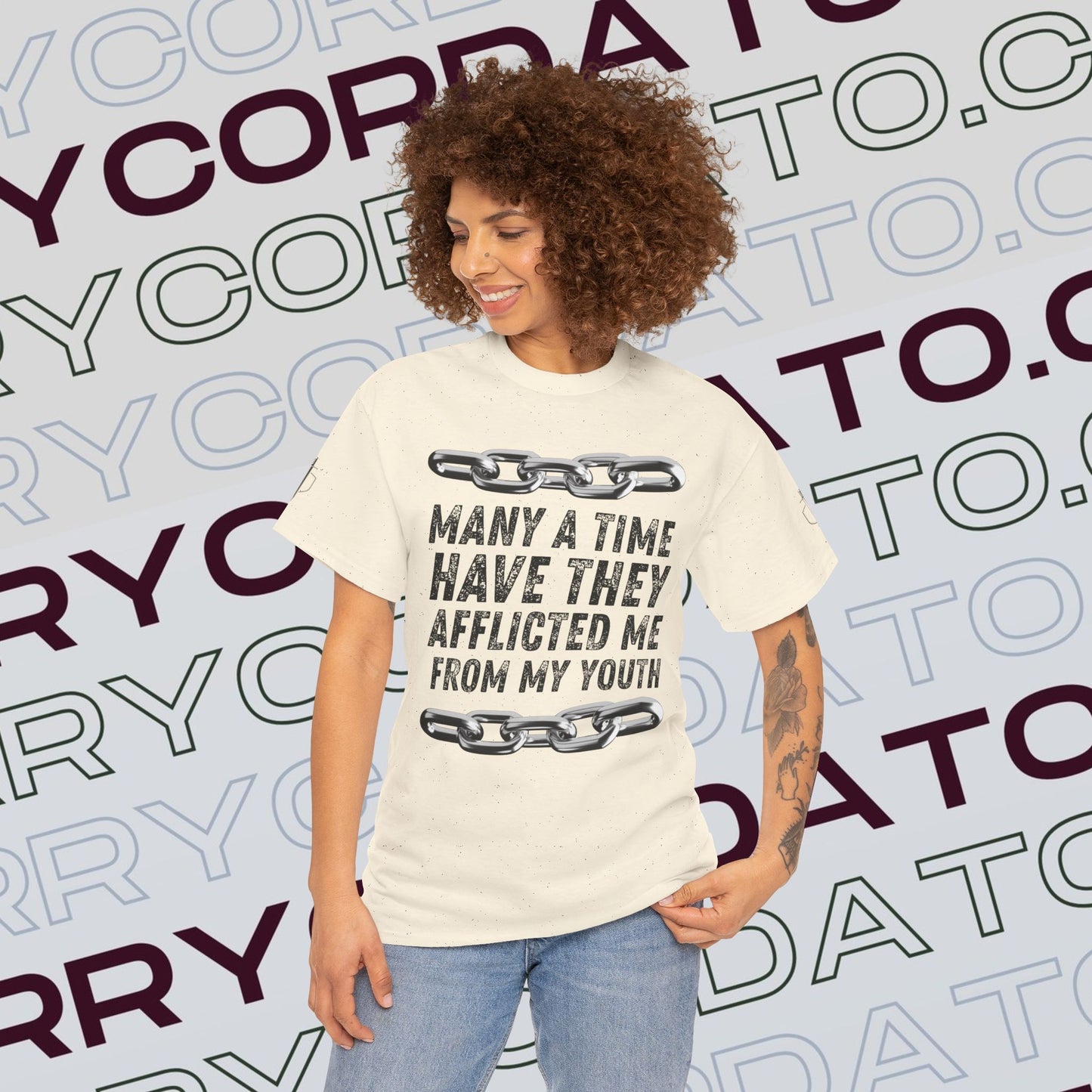 Inspirational Unisex Heavy Cotton Tee - Faith, Motivation, Spiritual, Gift for Him/Her, Bible Verse