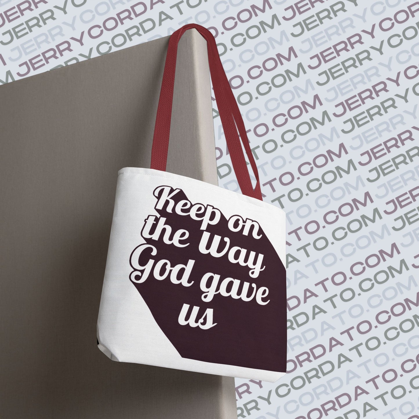 Faith-Inspired Tote Bag: Keep On the Way, Father's Life Instruction - Ideal Gift for Dad, Spiritual Journey, Everyday Use, Family [...]