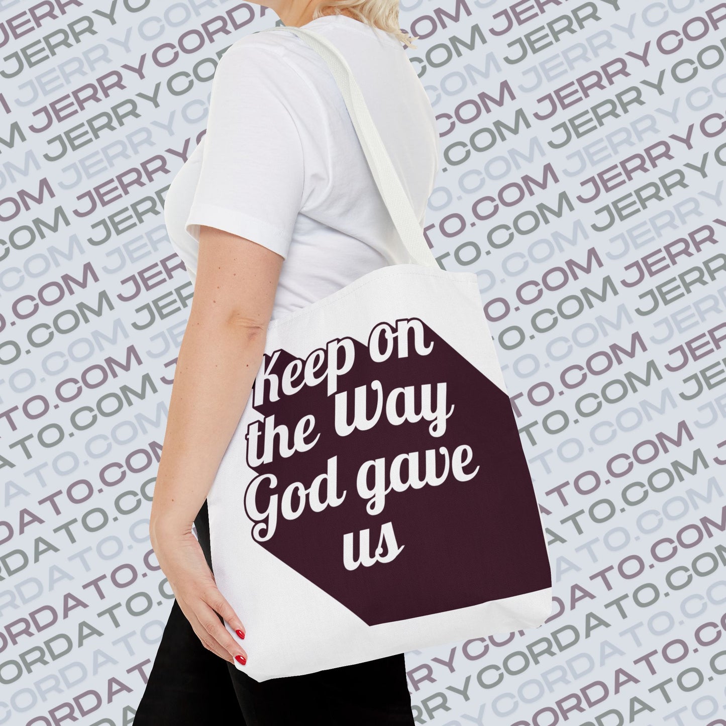 Faith-Inspired Tote Bag: Keep On the Way, Father's Life Instruction - Ideal Gift for Dad, Spiritual Journey, Everyday Use, Family [...]