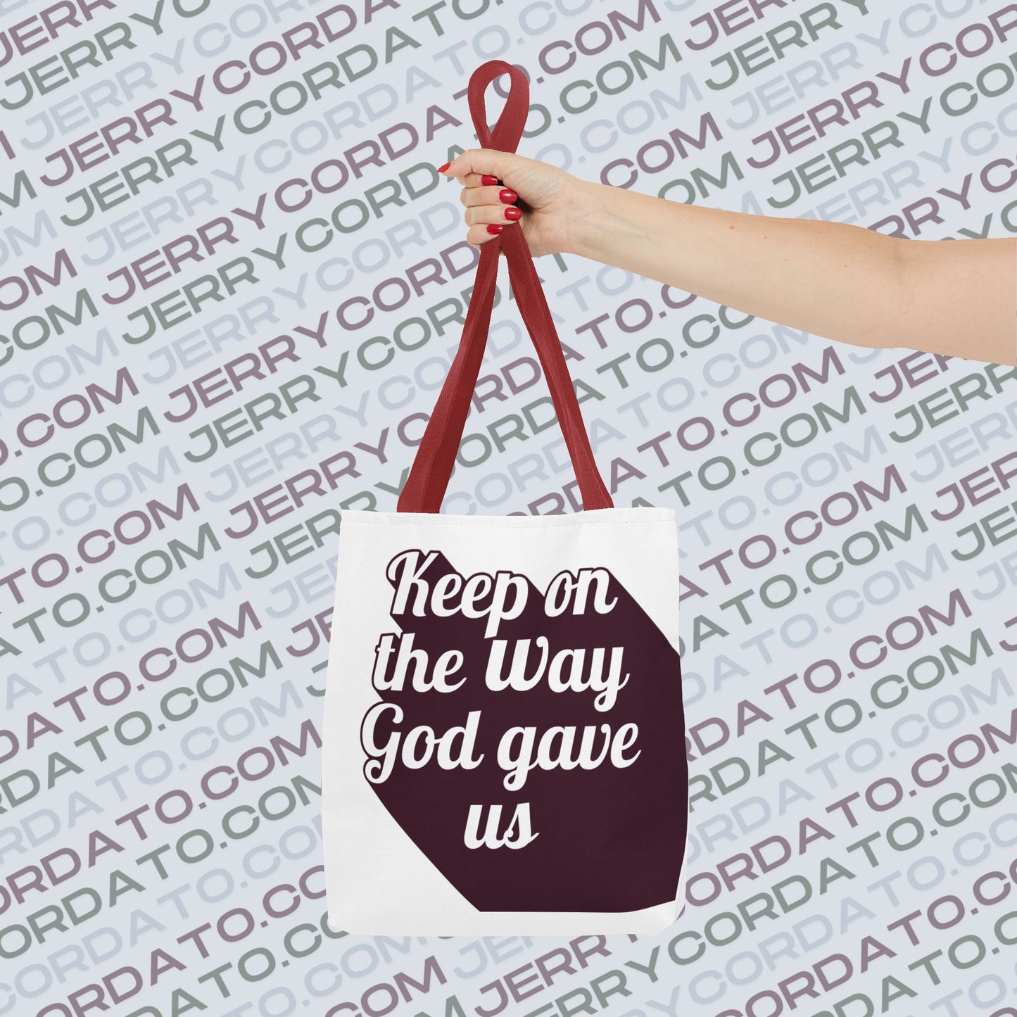 Faith-Inspired Tote Bag: Keep On the Way, Father's Life Instruction - Ideal Gift for Dad, Spiritual Journey, Everyday Use, Family [...]