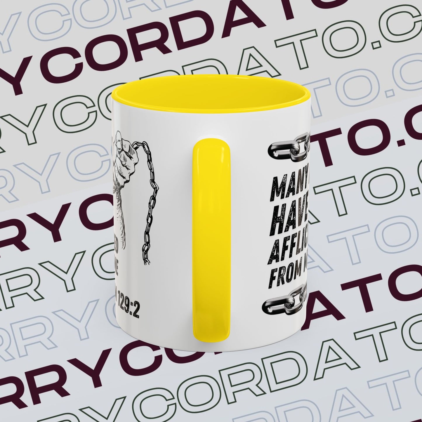 Inspirational Coffee Mug, Motivational Cup for Daily Reflection, Gift for Friends, Psalm 129:2, Unique Quote Mug