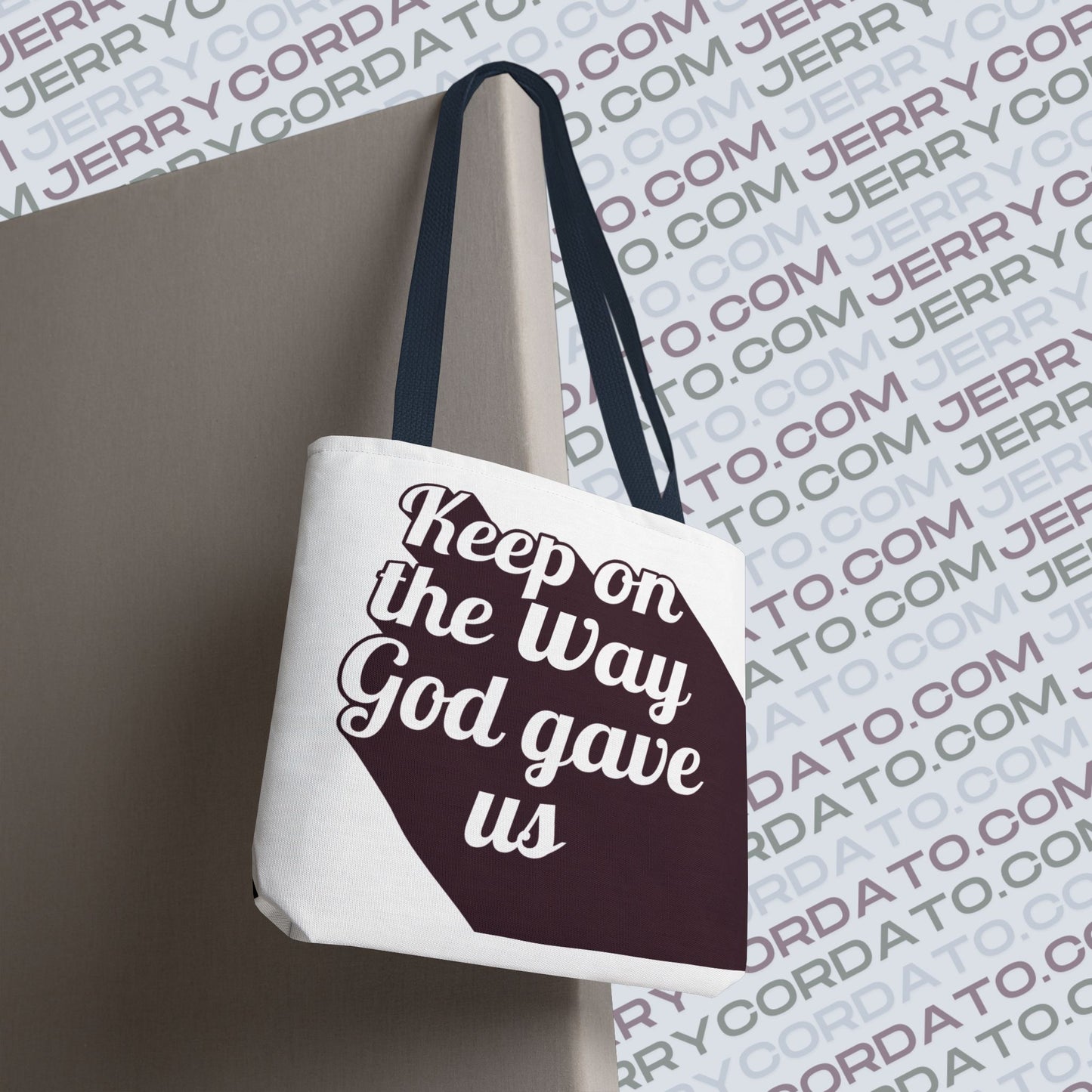 Faith-Inspired Tote Bag: Keep On the Way, Father's Life Instruction - Ideal Gift for Dad, Spiritual Journey, Everyday Use, Family [...]
