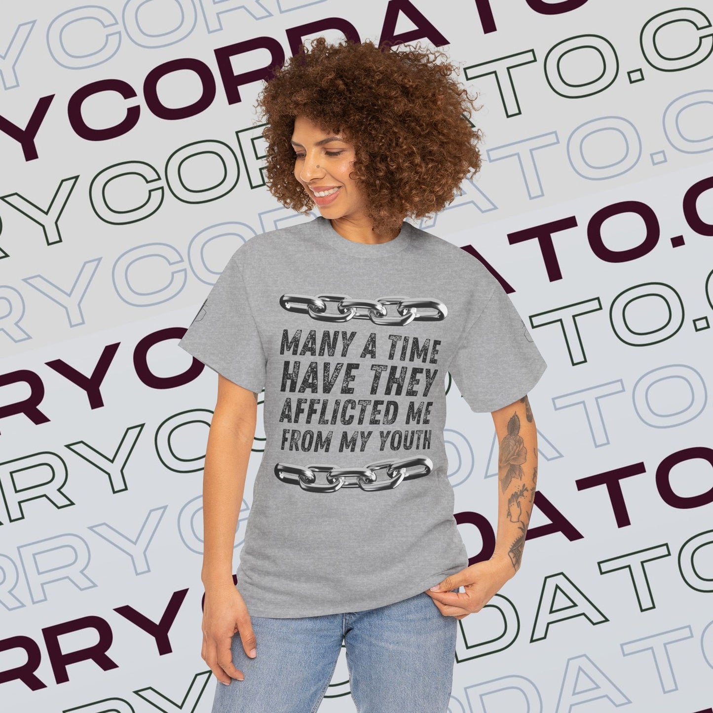 Inspirational Unisex Heavy Cotton Tee - Faith, Motivation, Spiritual, Gift for Him/Her, Bible Verse