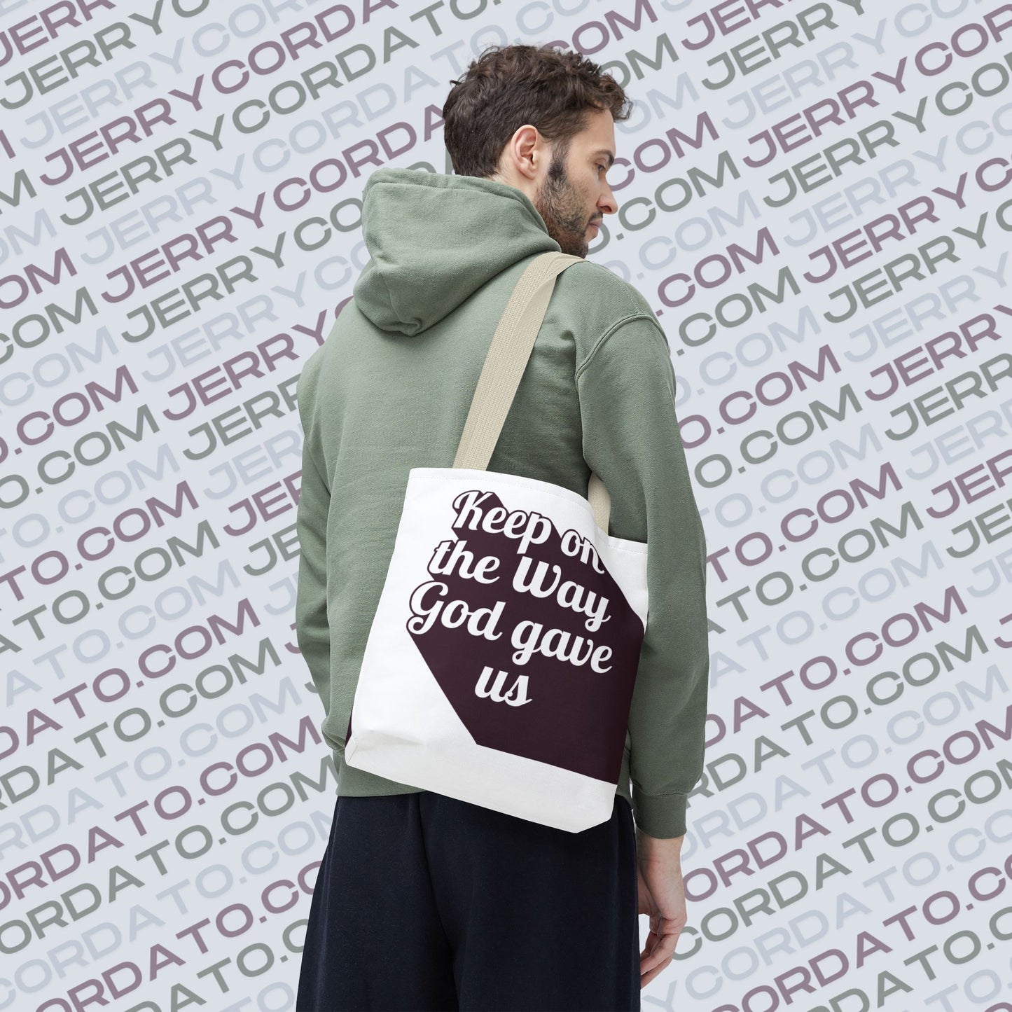 Faith-Inspired Tote Bag: Keep On the Way, Father's Life Instruction - Ideal Gift for Dad, Spiritual Journey, Everyday Use, Family [...]