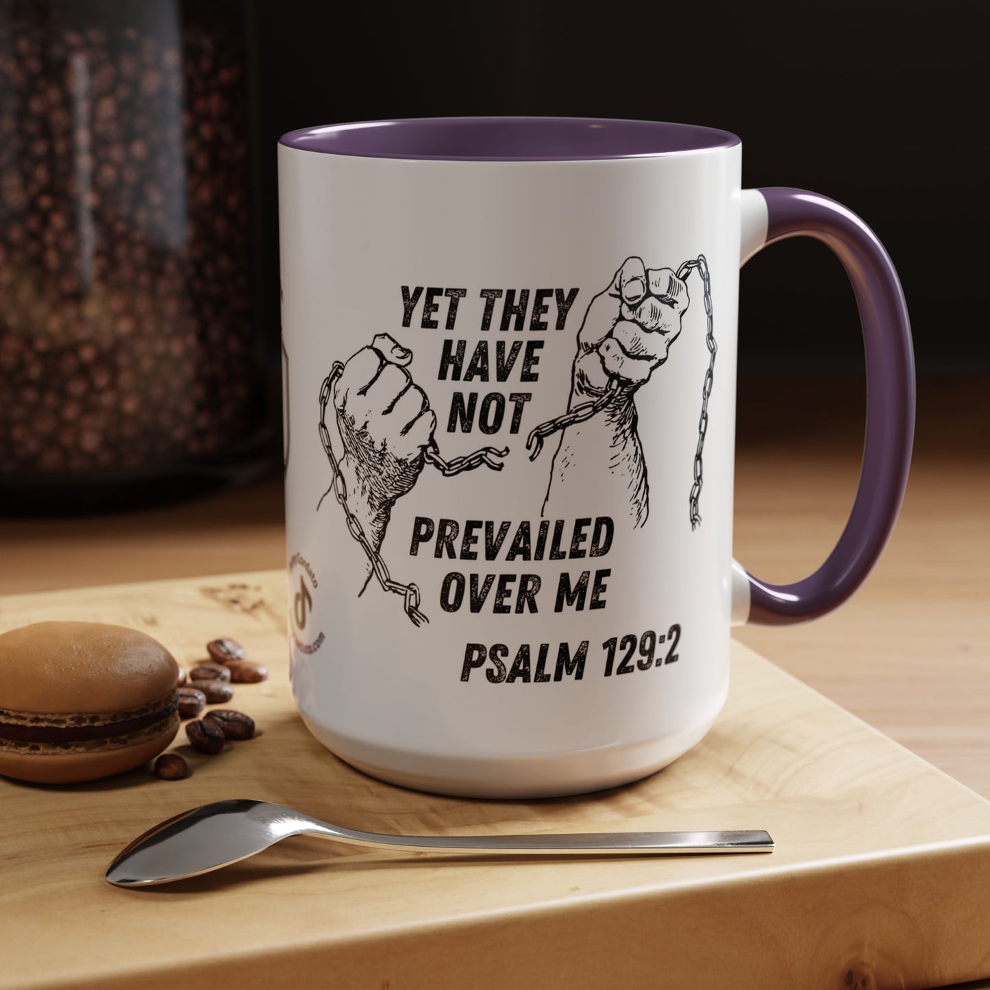 Inspirational Coffee Mug, Motivational Cup for Daily Reflection, Gift for Friends, Psalm 129:2, Unique Quote Mug