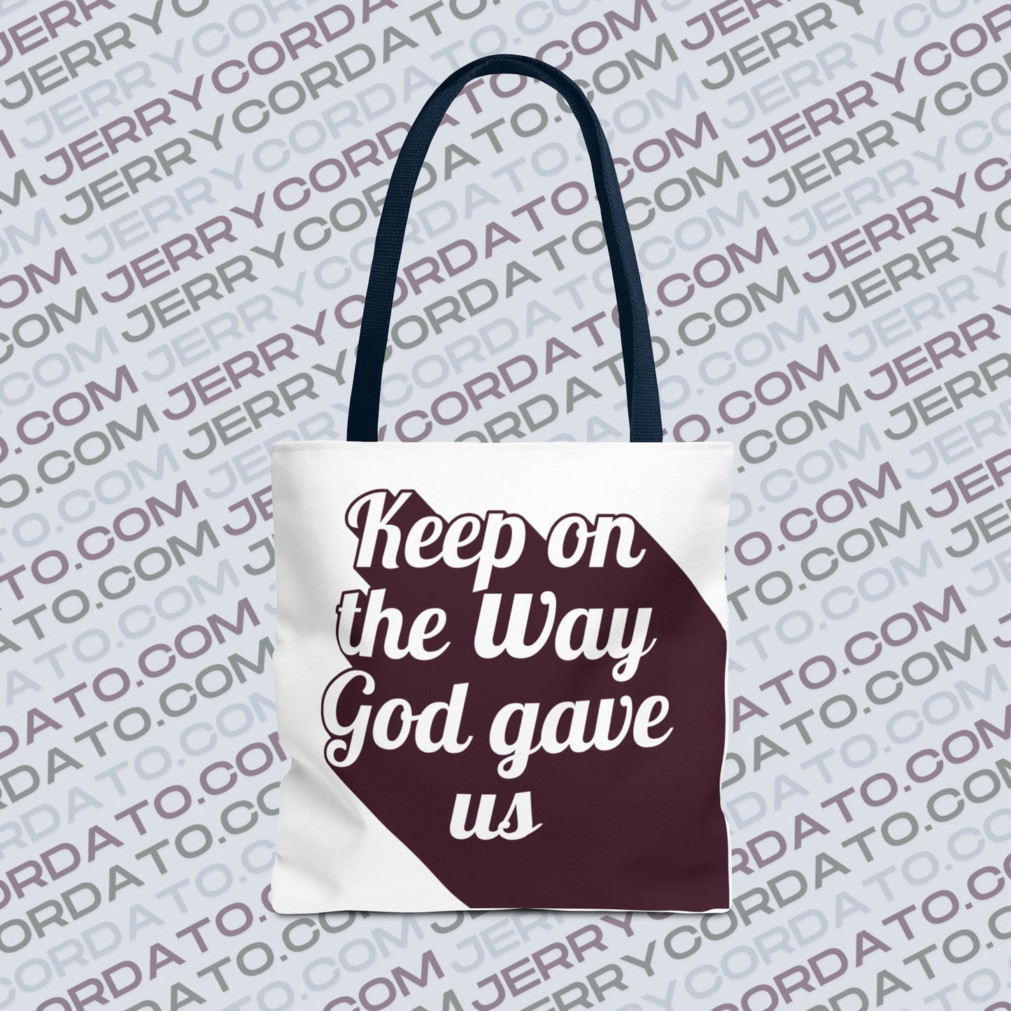 Faith-Inspired Tote Bag: Keep On the Way, Father's Life Instruction - Ideal Gift for Dad, Spiritual Journey, Everyday Use, Family [...]