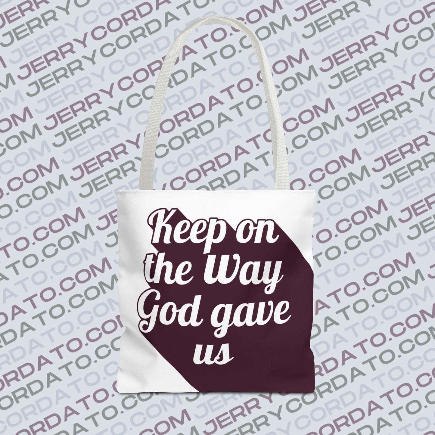 Faith-Inspired Tote Bag: Keep On the Way, Father's Life Instruction - Ideal Gift for Dad, Spiritual Journey, Everyday Use, Family [...]
