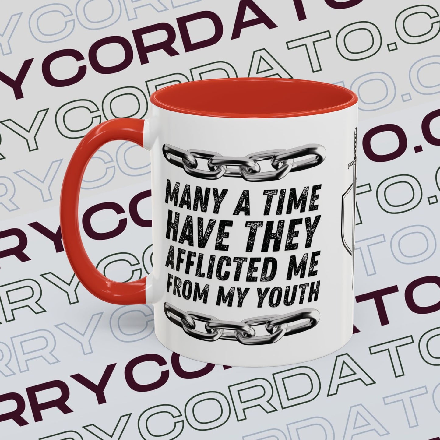 Inspirational Coffee Mug, Motivational Cup for Daily Reflection, Gift for Friends, Psalm 129:2, Unique Quote Mug