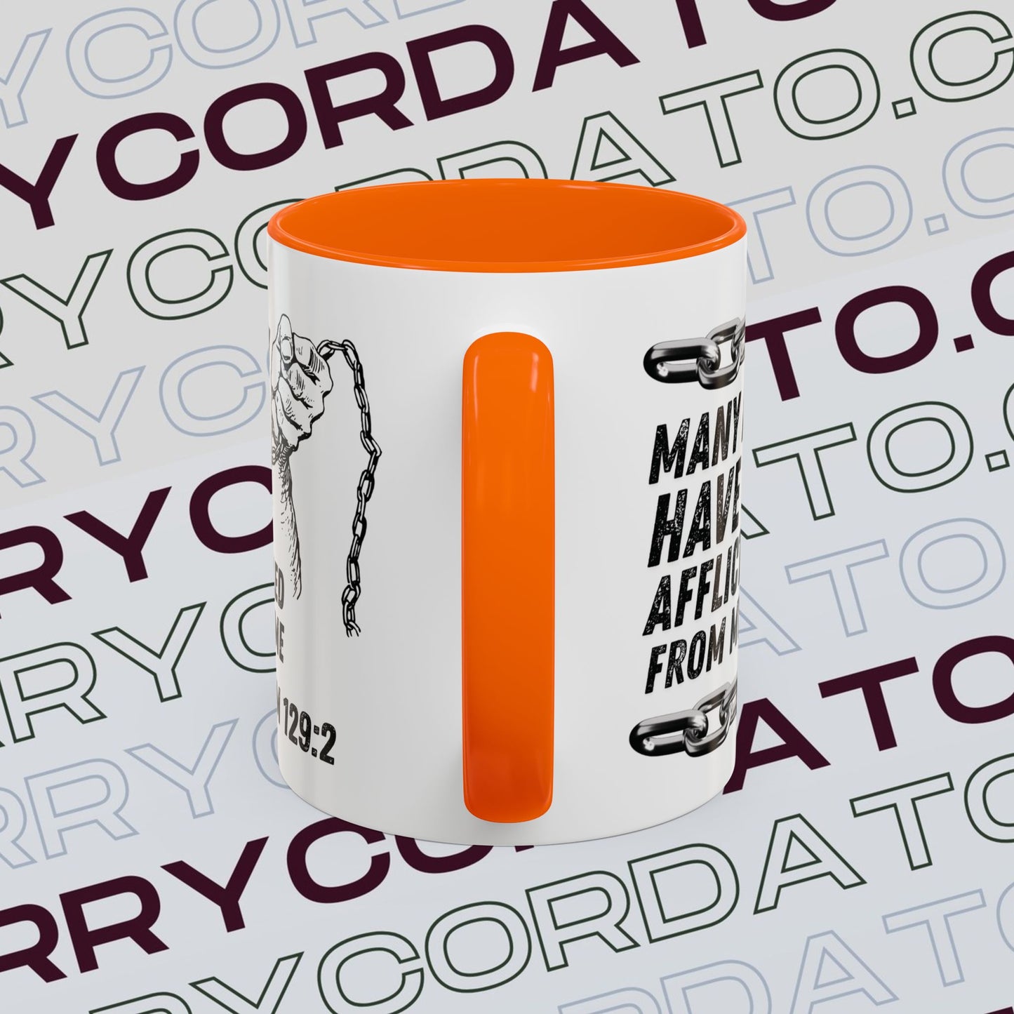 Inspirational Coffee Mug, Motivational Cup for Daily Reflection, Gift for Friends, Psalm 129:2, Unique Quote Mug