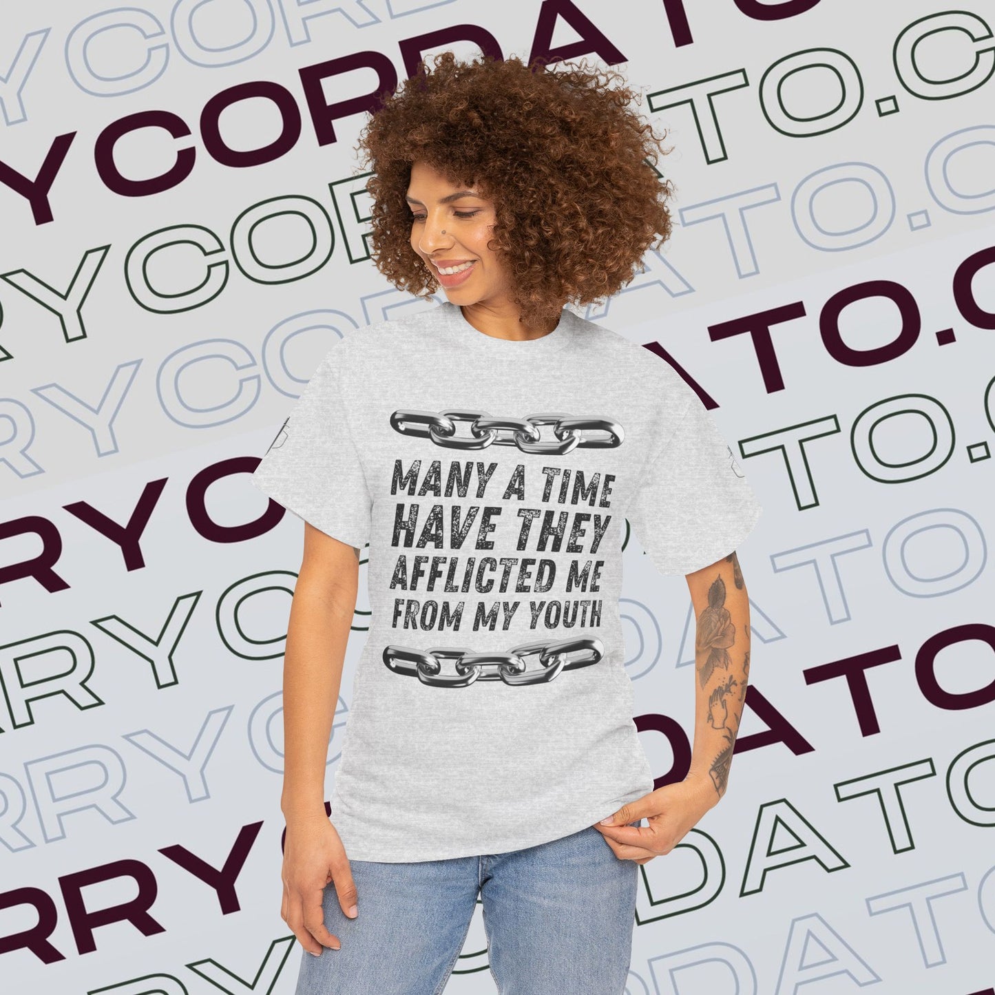 Inspirational Unisex Heavy Cotton Tee - Faith, Motivation, Spiritual, Gift for Him/Her, Bible Verse