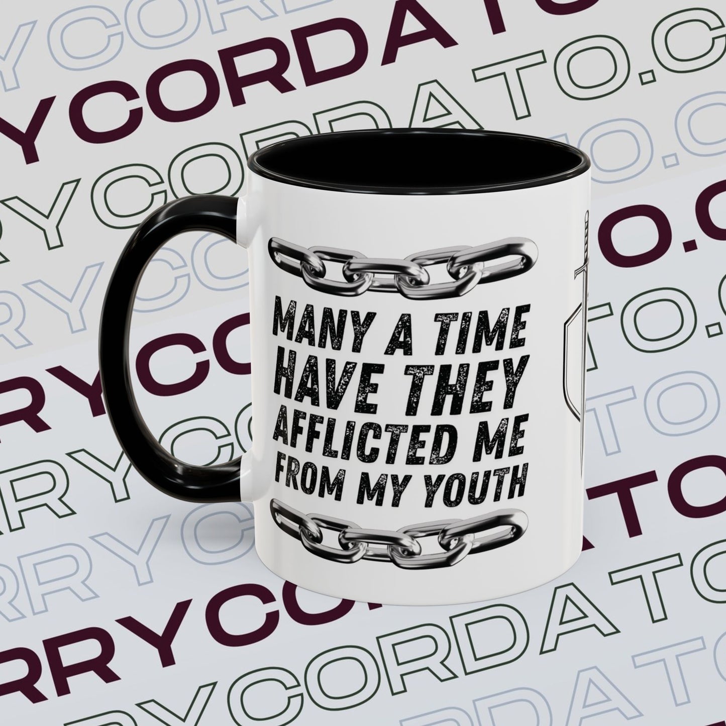 Inspirational Coffee Mug, Motivational Cup for Daily Reflection, Gift for Friends, Psalm 129:2, Unique Quote Mug