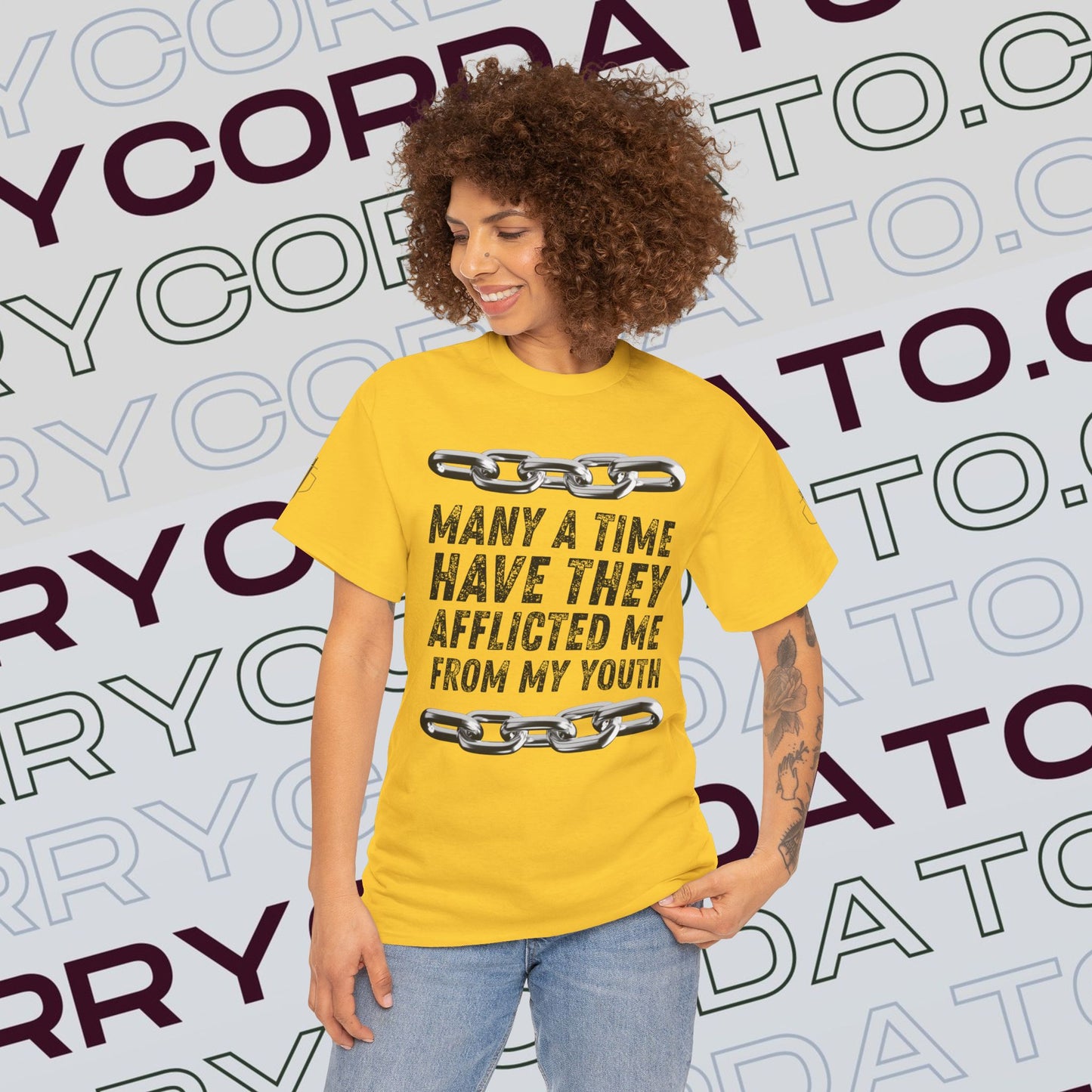 Inspirational Unisex Heavy Cotton Tee - Faith, Motivation, Spiritual, Gift for Him/Her, Bible Verse