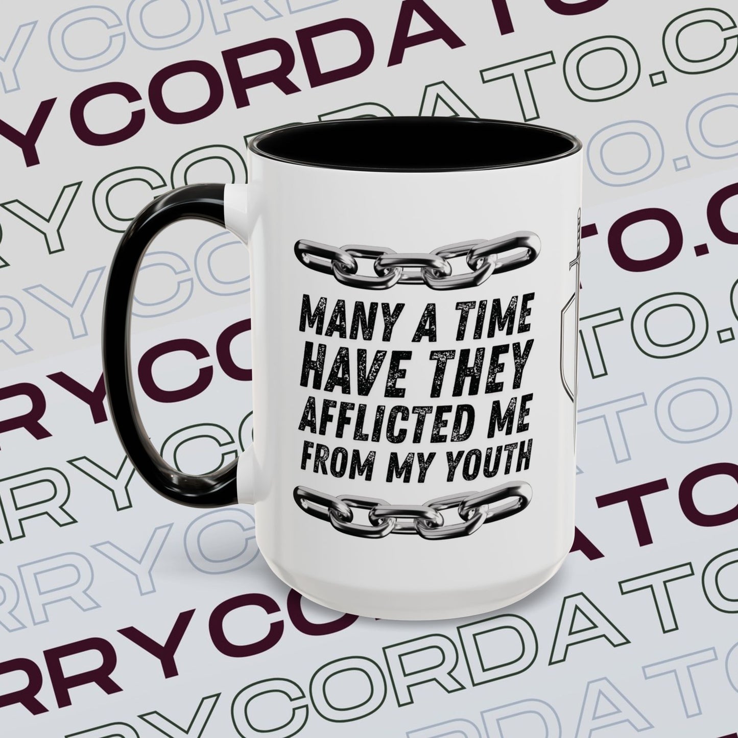 Inspirational Coffee Mug, Motivational Cup for Daily Reflection, Gift for Friends, Psalm 129:2, Unique Quote Mug