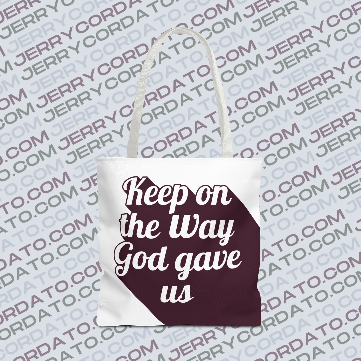 Faith-Inspired Tote Bag: Keep On the Way, Father's Life Instruction - Ideal Gift for Dad, Spiritual Journey, Everyday Use, Family [...]