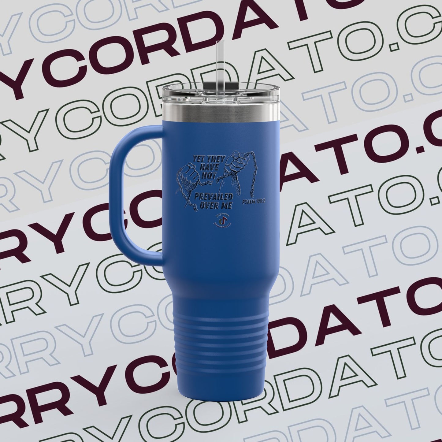 Inspirational Insulated Travel Mug - 40oz, Motivational Travel Cup, Gifts for Coffee Lovers, Outdoor Adventure Gear, Bible Verse Mug