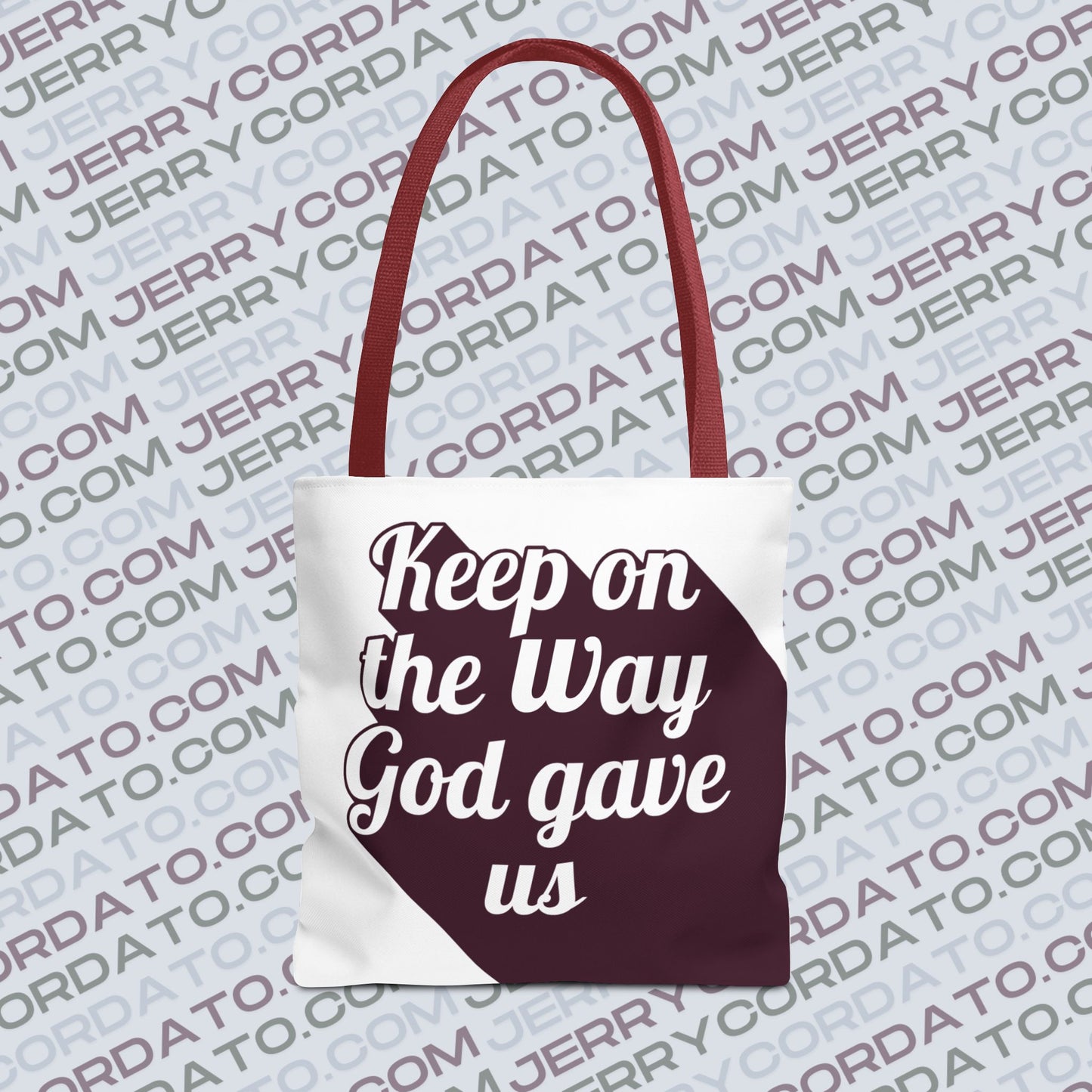 Faith-Inspired Tote Bag: Keep On the Way, Father's Life Instruction - Ideal Gift for Dad, Spiritual Journey, Everyday Use, Family [...]