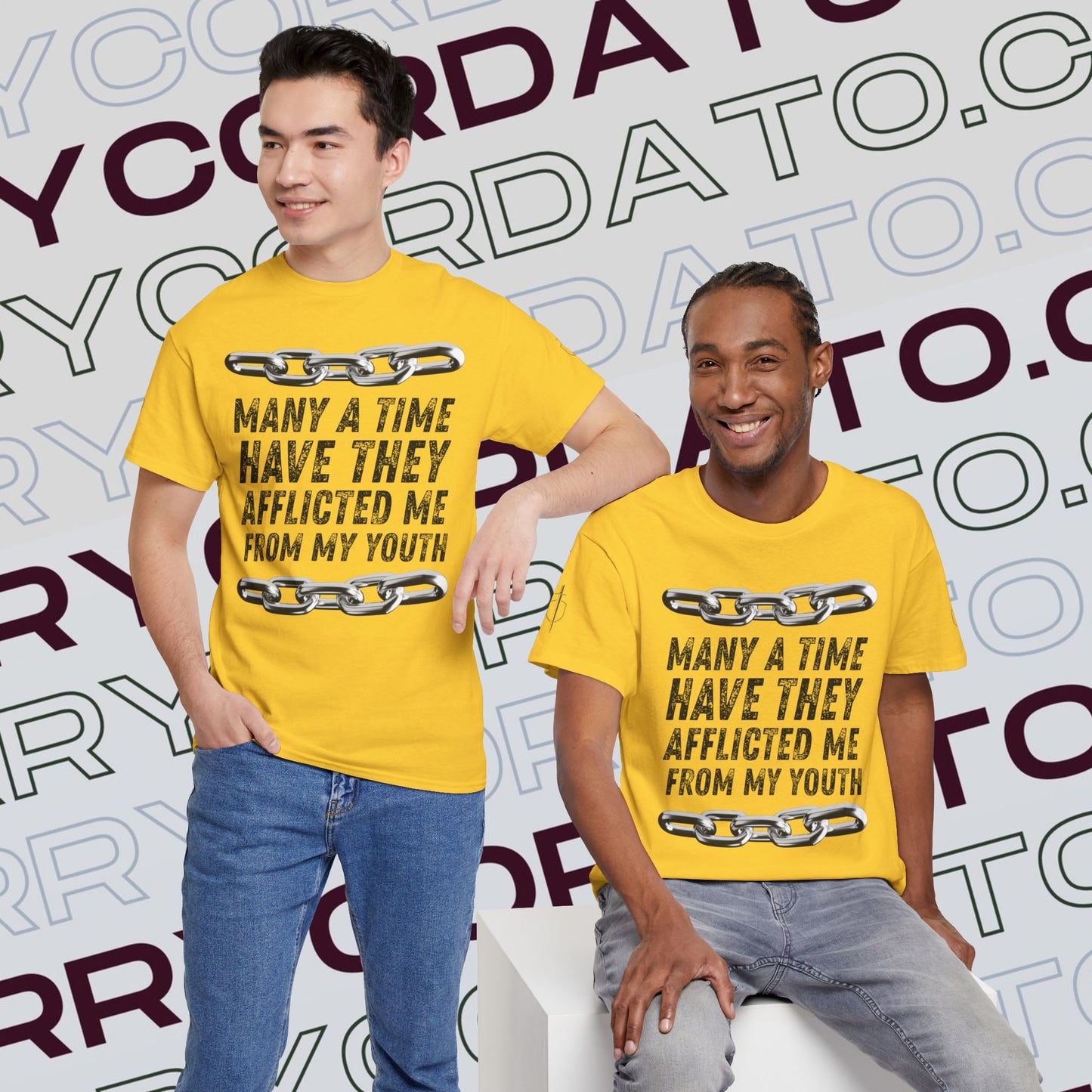 Inspirational Unisex Heavy Cotton Tee - Faith, Motivation, Spiritual, Gift for Him/Her, Bible Verse