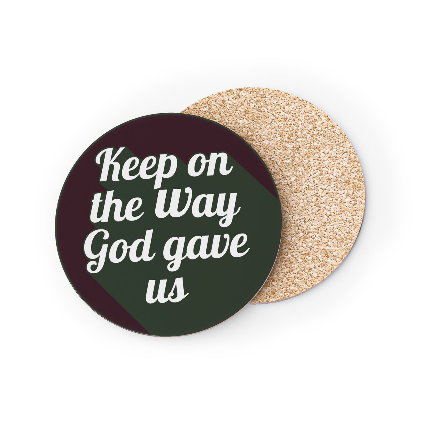 Inspirational Coasters - Keep on the Way God Gave Us, Faith-Based Home Decor, Housewarming Gift, Christian Gift, Rustic Coaster Set