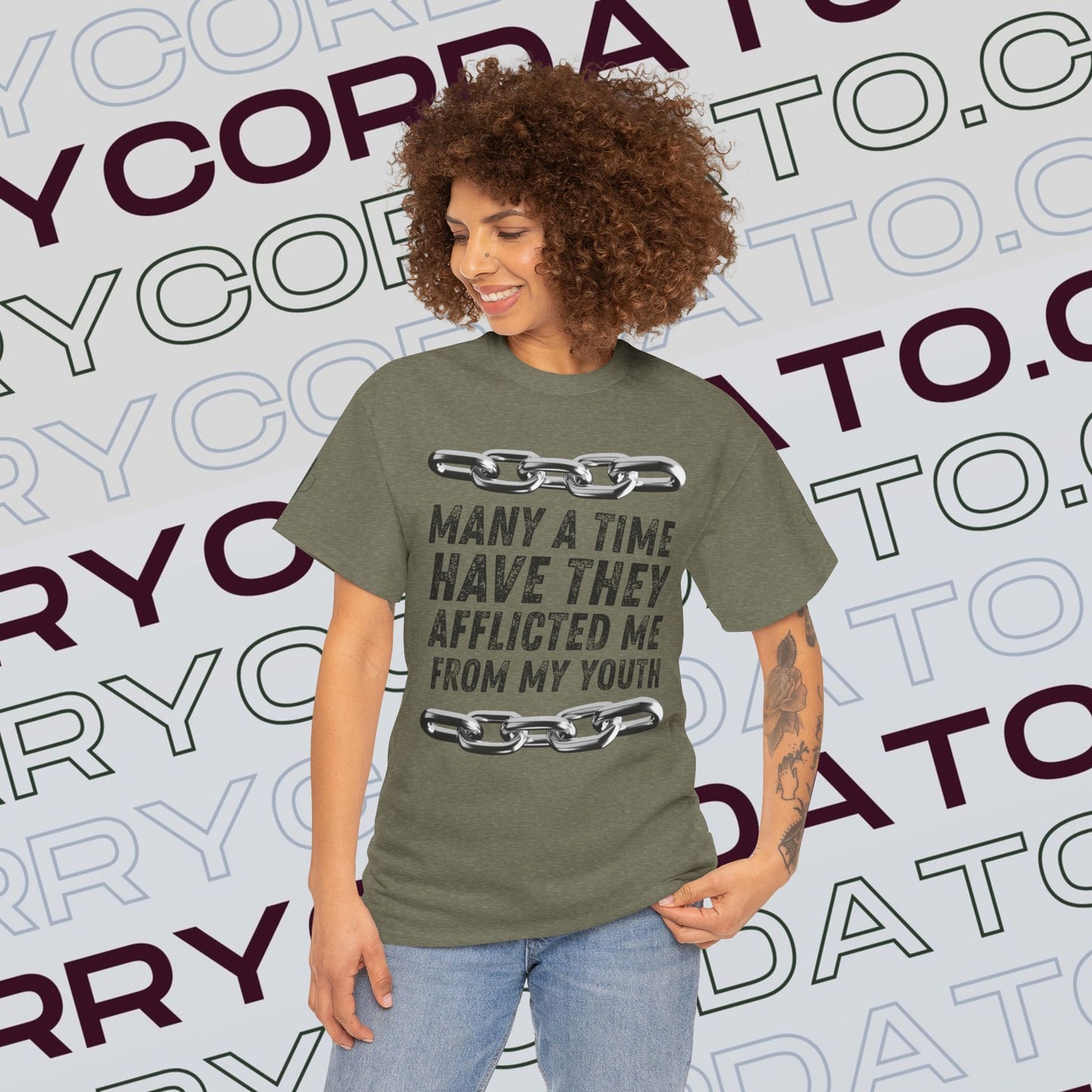 Inspirational Unisex Heavy Cotton Tee - Faith, Motivation, Spiritual, Gift for Him/Her, Bible Verse