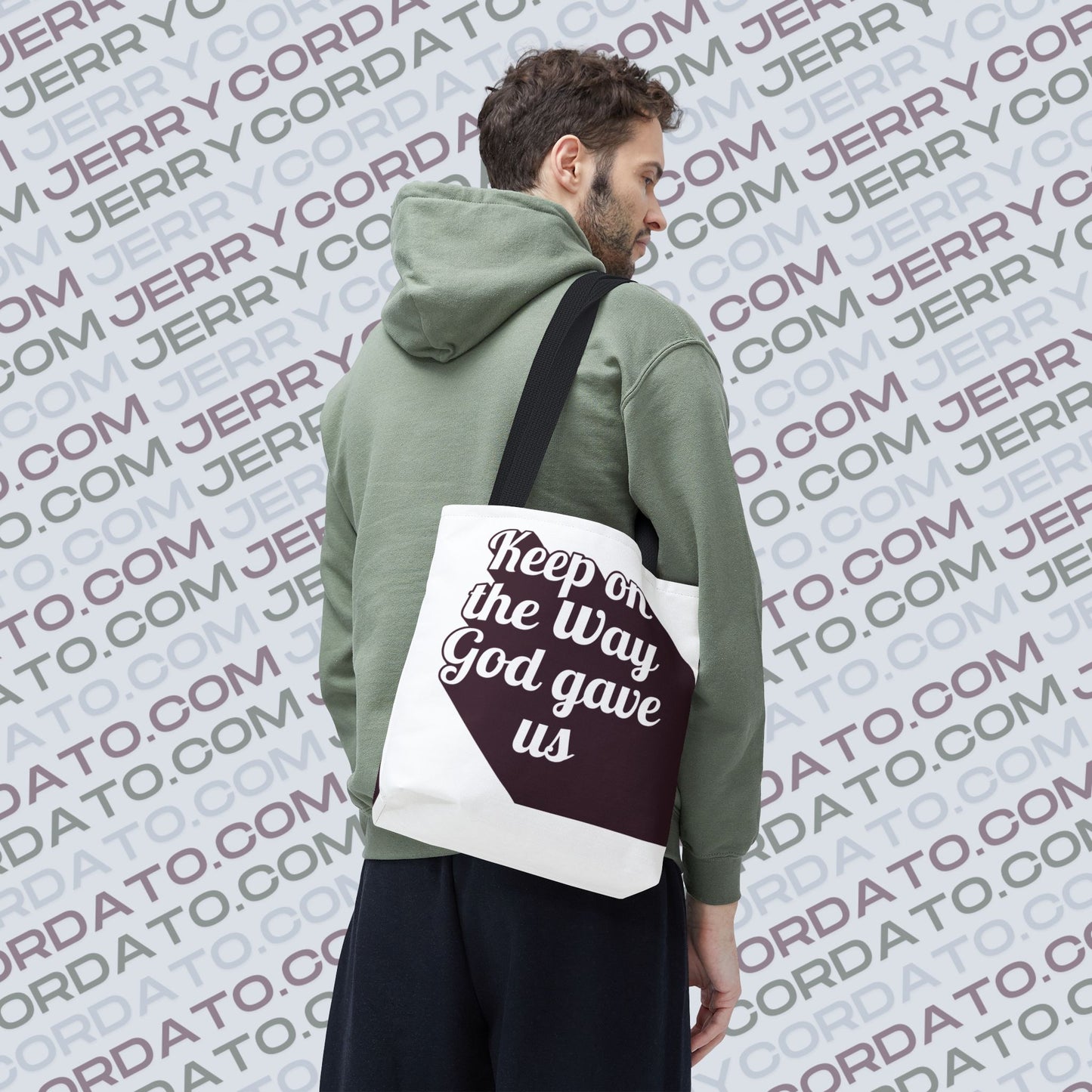 Faith-Inspired Tote Bag: Keep On the Way, Father's Life Instruction - Ideal Gift for Dad, Spiritual Journey, Everyday Use, Family [...]