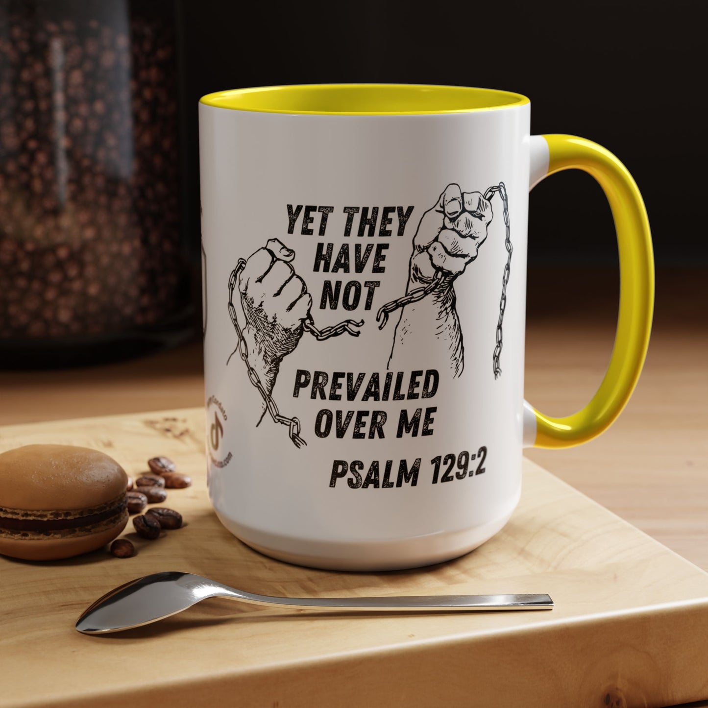 Inspirational Coffee Mug, Motivational Cup for Daily Reflection, Gift for Friends, Psalm 129:2, Unique Quote Mug