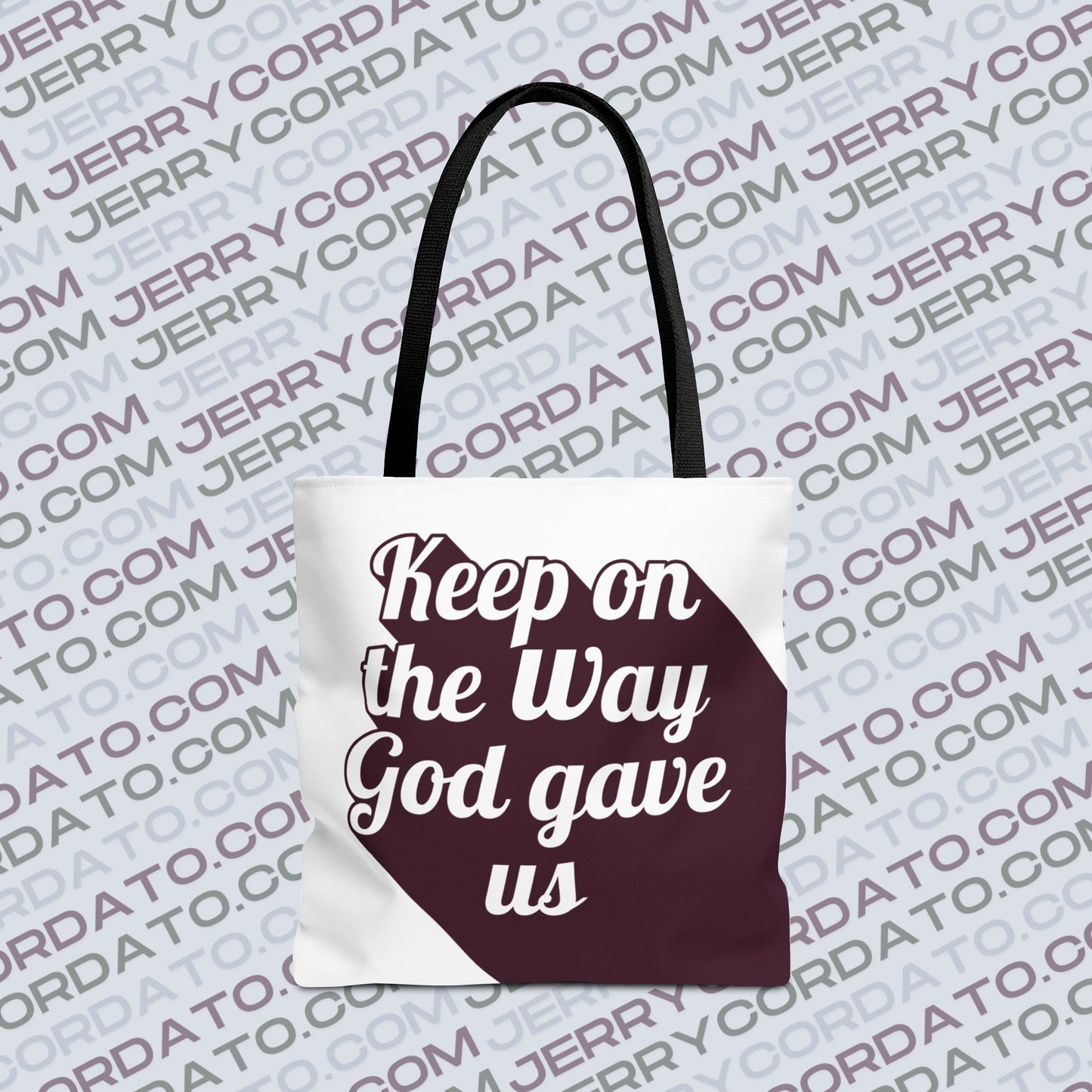 Faith-Inspired Tote Bag: Keep On the Way, Father's Life Instruction - Ideal Gift for Dad, Spiritual Journey, Everyday Use, Family [...]