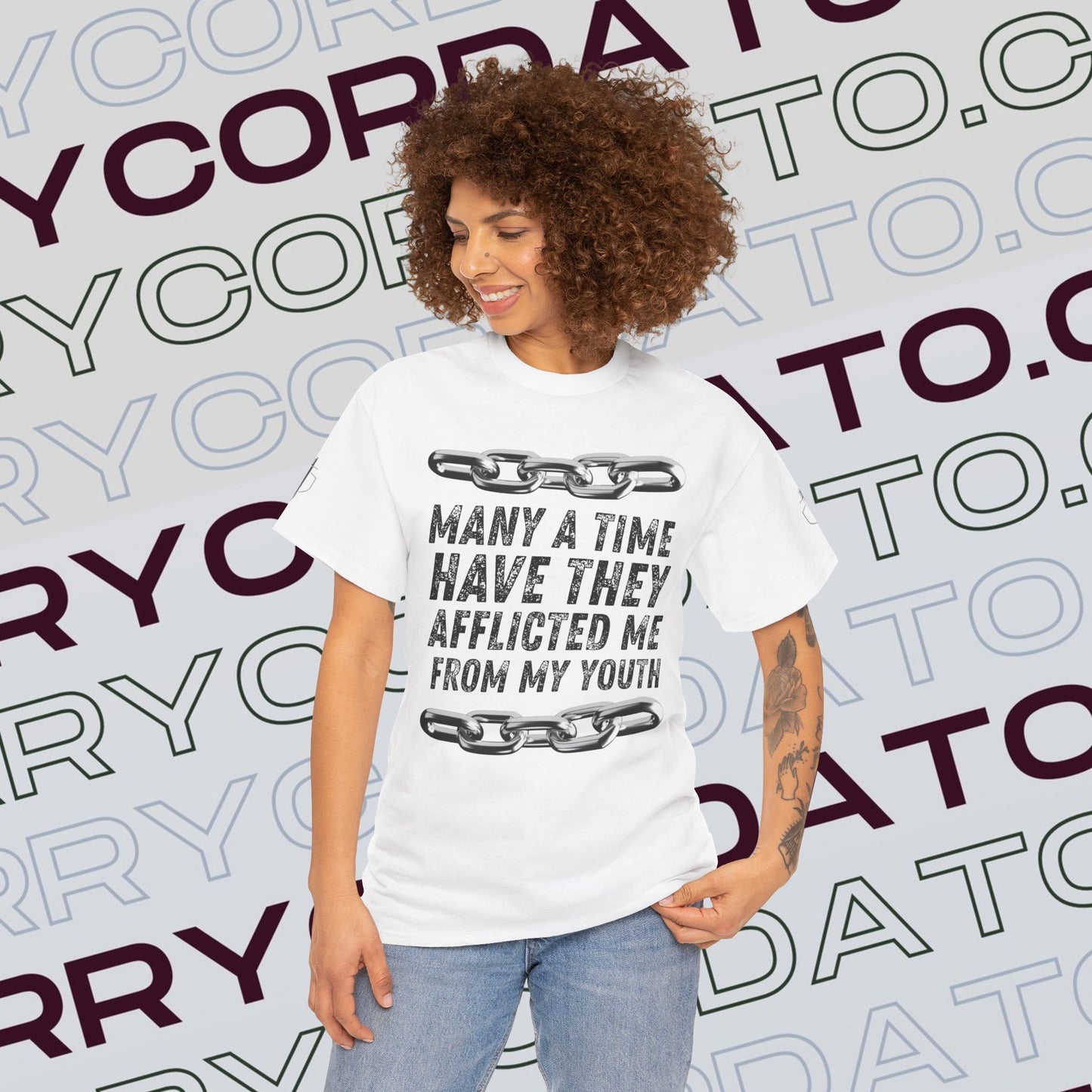 Inspirational Unisex Heavy Cotton Tee - Faith, Motivation, Spiritual, Gift for Him/Her, Bible Verse