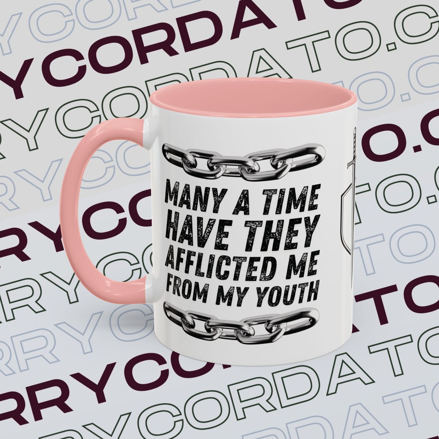 Inspirational Coffee Mug, Motivational Cup for Daily Reflection, Gift for Friends, Psalm 129:2, Unique Quote Mug